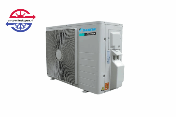 Daikin airco buitenunit met invertertechnologie – geplaatst door Grijzeboom Installatie en Onderhoud.