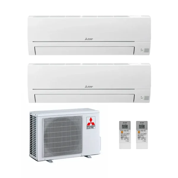 Mitsubishi Electric HR duo split systeem 2,5 kW + 3,5 kW (2HA50VF + HR25 + HR35)